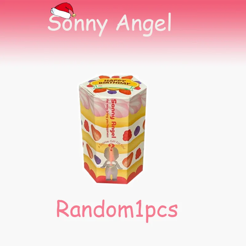 Lindos muñecos de la serie Sonny Angel Hippers con forma de caja sorpresa, regalo de cumpleaños, modelo de tarta, mini personajes de anime, regalo de Navidad para la habitación