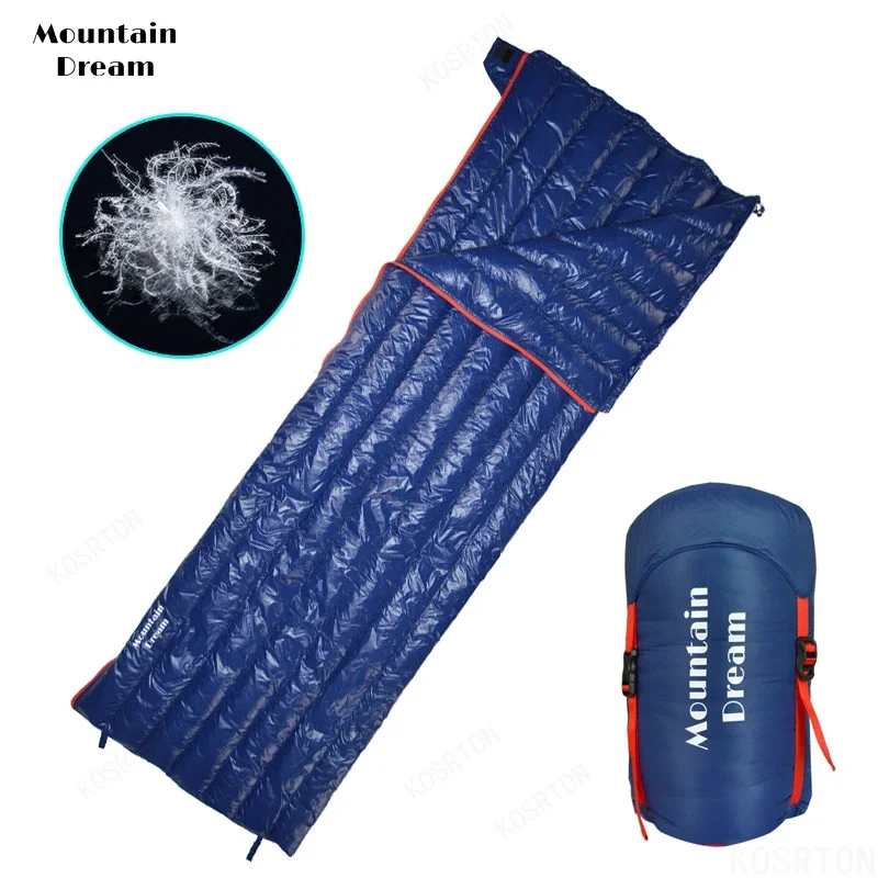 

Camping Sleeping Bag 90% Goose Down Adult 200*73cm Envelope Type Ultralight Portable Sliping Down Sleeping Bag 3 Season Warm