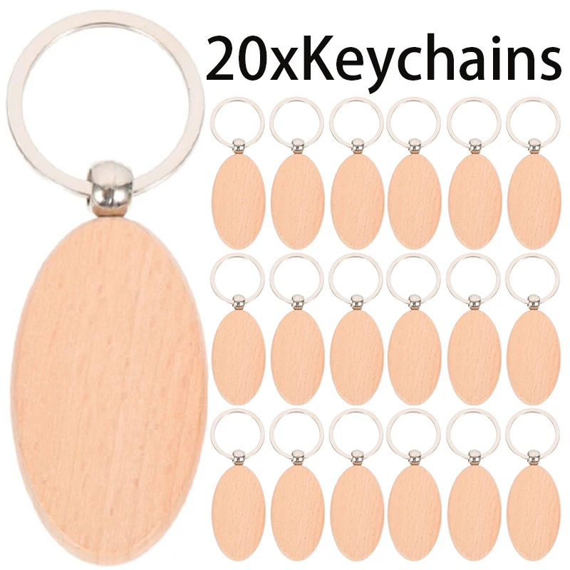 

20 шт., деревянные заготовки для ключей