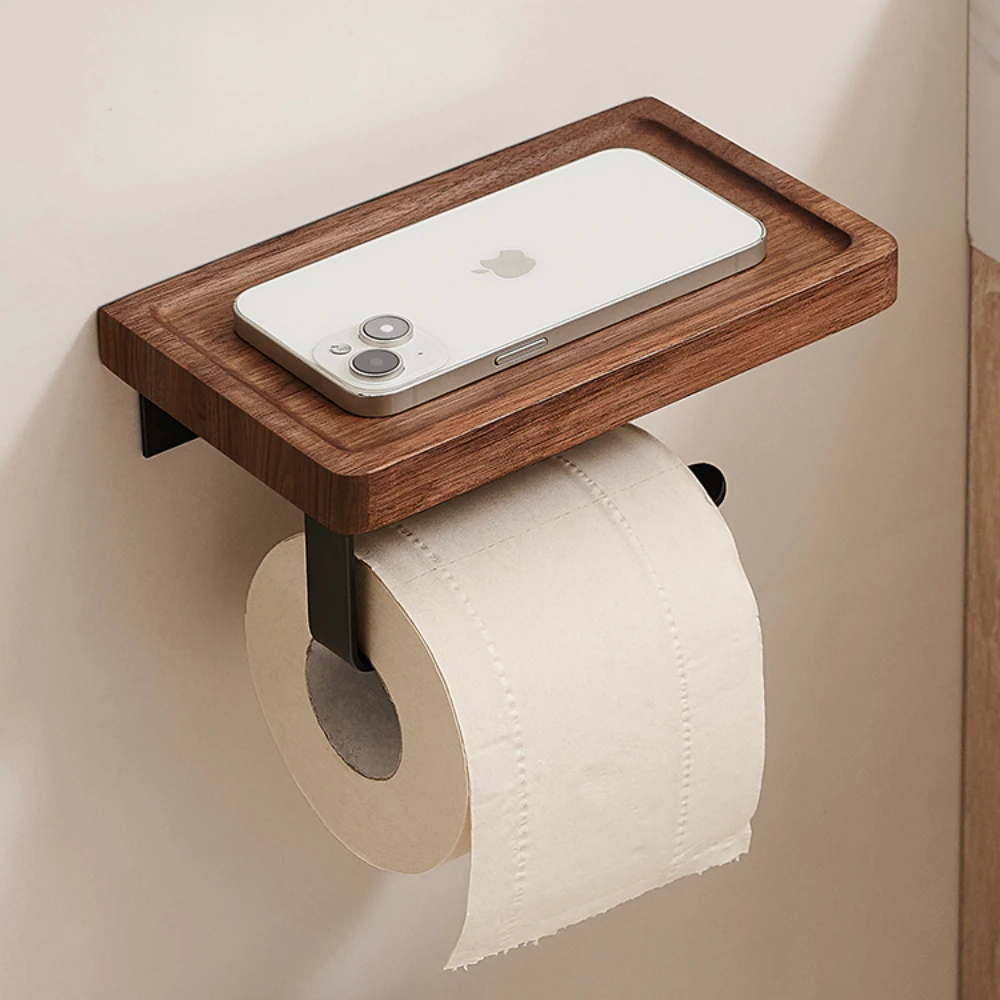 bathroom holder set，bathroom shelves set， shower organizer shelf，wood wall bath shelf，Hair dryer holder， Corner Shelf Washroom 4