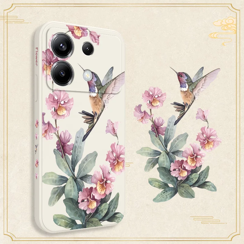Pink Azaleas Silicone Phone Case – Stylish Floral Design Cover
