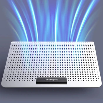 2023 알루미늄 합금 노트북 라디에이터 스탠드, 게임용 쿨러 선풍기, 노트북 냉각 패드, 11, 13, 17 인치