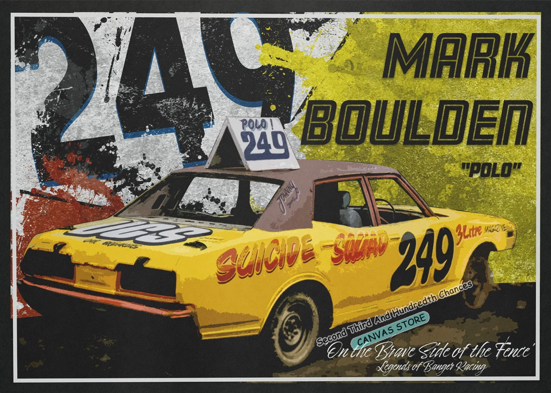 Oval Racings Cars Racing Legend Retro Banger Racing World Final Car Poster Canvas Painting Wall Picture Home Room Decor Car Gift image 12