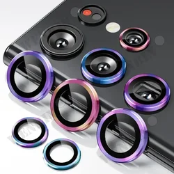Premium 2 - Pack Tempered Glass Camera Lens Protector with Metal Ring - Samsung A56 (Colorful)