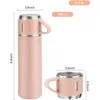 500ml/16.9oz Stainless Steel Thermo Vacuum Insulated Bottle with Cup for Coffee Hot Drink and Cold Drink Water Flask Set 3