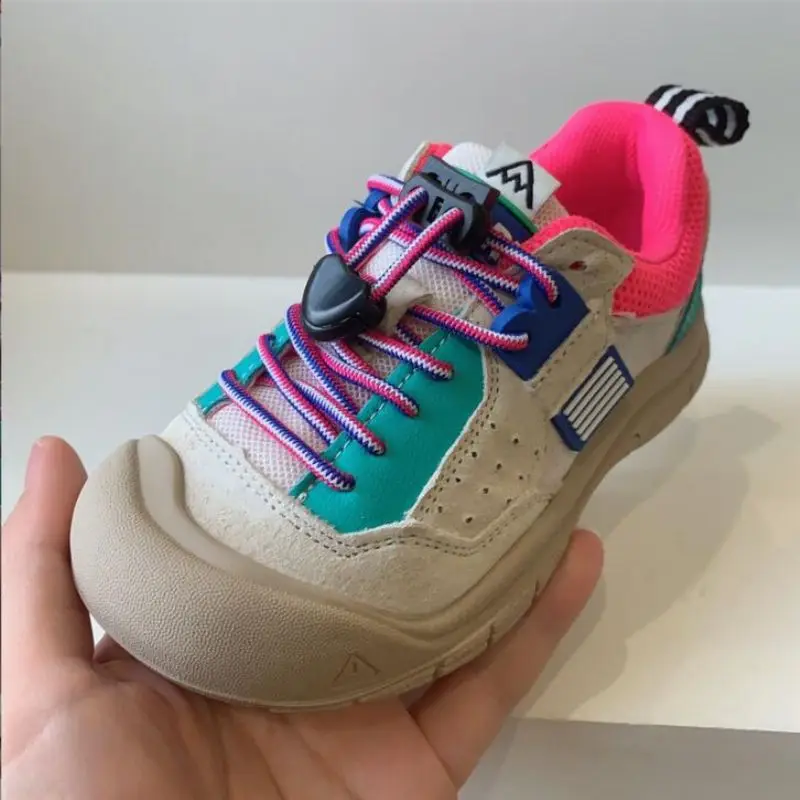 2025 Autumn New Children's Sports Shoes Girls' Korean Soft Sole Board Shoes Boys' Outdoor Durable Hiking Climbing Shoes 26-37 5