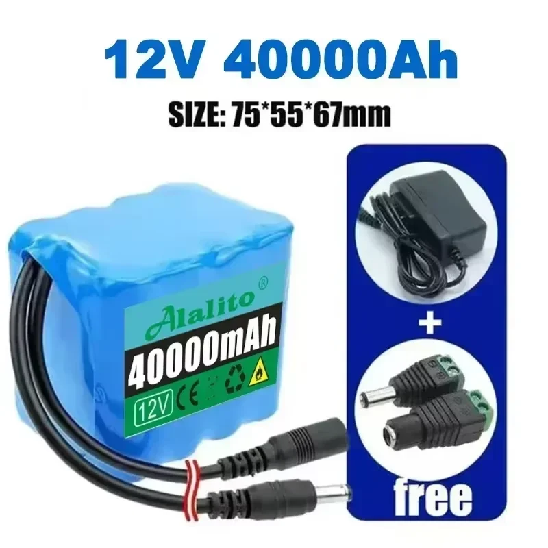 NUOVA batteria 12V 3S4P 20000mah 18650 Li-ion 40Ah batterie ricaricabili con batterie al litio BMS scheda di protezione + caricabatterie - immagine 4