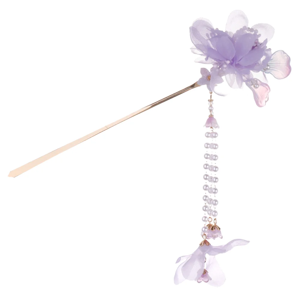 Dangle Tassel Flower Hair Stick Hair Pin Hair Bun Holder Chinese Hair Accessory