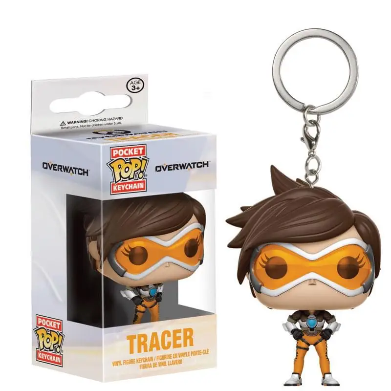thumbnail image 4 of Funko Pop Game OW Heroes Figura sobre el juego TRACER/REAPER Llavero Figura de acción de PVC Colección Juguetes para niños con caja, 4 of 5