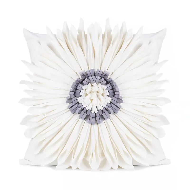 Nordic Light Luxury Ins Wind Flower Pillow Cover Sun Flower Sunflower Chrysanthemum Bed hHead Pillow Cover Sofa Cushion Cover