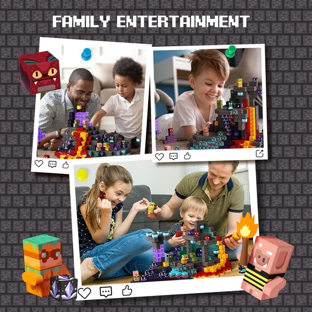 Blocs de construction magnétiques Mine World, briques de construction magnétiques, ensemble de jouets sensoriels éducatifs STEM, cadeau pour garçon, fille, enfants 6 Blocs de construction magnétiques Mine World, briques de construction magnétiques, ensemble de jouets sensoriels éducatifs STEM, cadeau pour garçon, fille, enfants 6