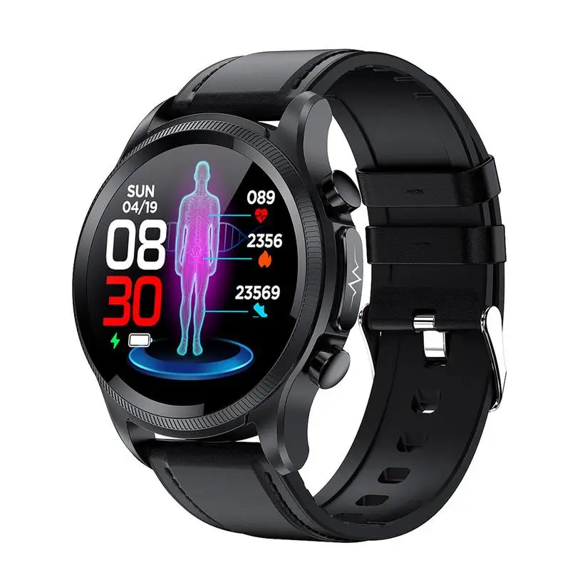 

Heart Rate Monitor IP68 Waterproof Fitness Monitoring Smartwatch Multifunctional Blood Sugar Smartwatch ECGPPG Watch E400 Blood