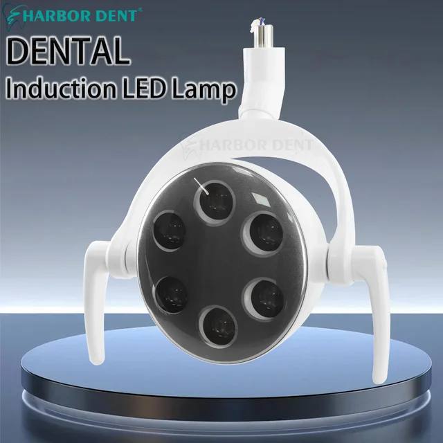 6 LED Dental Oral Light With 15W Adjustable Yellow White Color Brightness Dentist Induction Sensor Operation Lamp Dentistry Tool