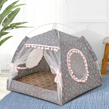 Cat Tent Bed Pet Products The General Teepee Closed Cozy Hammock with Floors Cat House Pet Small Dog House Accessories Products 1