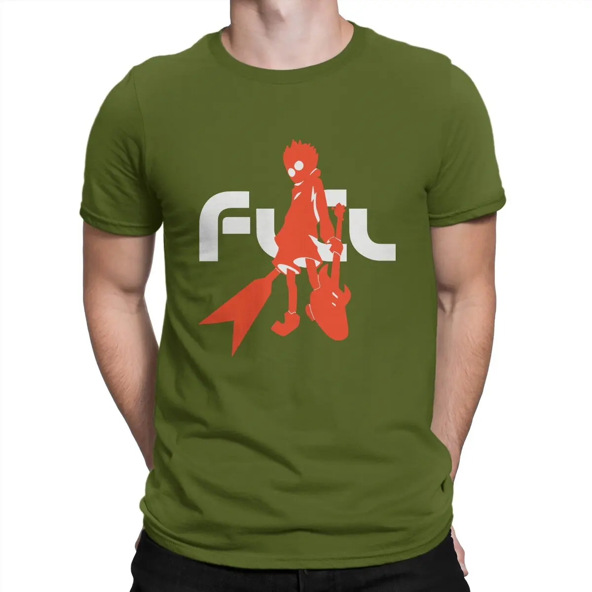 thumbnail image 1 of Camiseta de Anime Naota para hombre FLCL, cuello redondo, algodón, humor, alta calidad, regalos de cumpleaños, 1 of 7