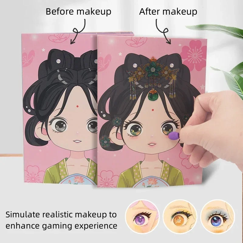 Children's playhouse toys princess makeup bag sticker diamond sticker and makeup in one DIY toy girls gift