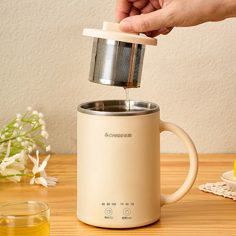 400ml Electric Kettle Boiled Water Tea Pot Health Preserving Pot  Electric Heating Cup Multicooker Desktop Stew Cup 220V