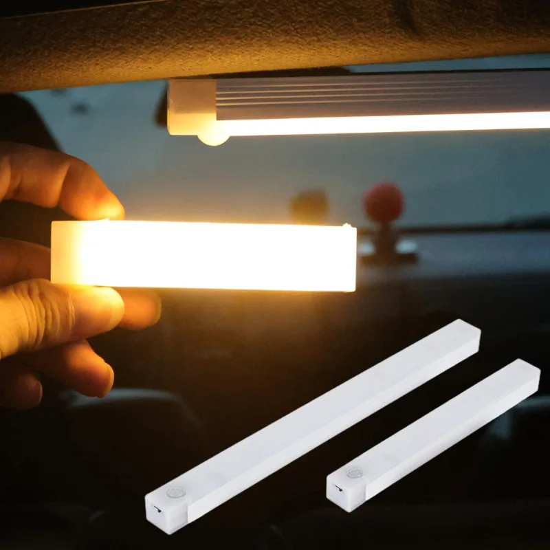 

Universal Car Sensor Light for Floor Trunk Hood USB Rechargeable Automatic Induction Light Bar Magnetic Maual/Sensing Mode Lamp