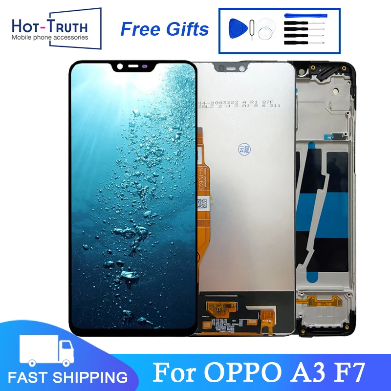 

Display For OPPO A3 F7 LCD Touch Screen Replacement For CPH1819 CPH1821 A3 CPH1837 Assembly With Tools