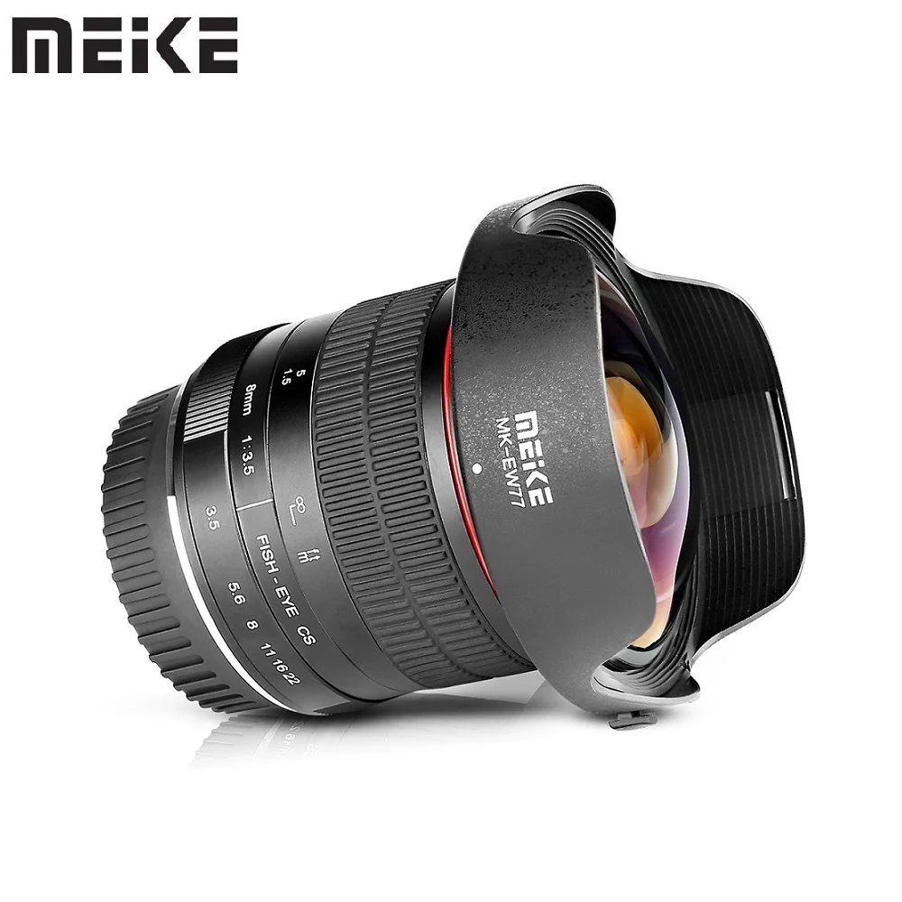 Meike 8 Millimetri F3.5 Ultra Wide Angle Manuale Lente Fisheye Aps-C Per Nikon F Mount D5300 D5200 D5600 D3200 D3300 D3400 D5200 D7100 D750