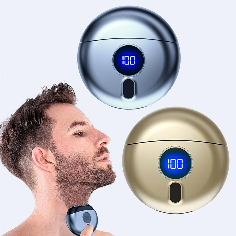 MinirazorPortableRechargeableElectricflysaucerrazorWaterproofBarberRotaryshaverBeard