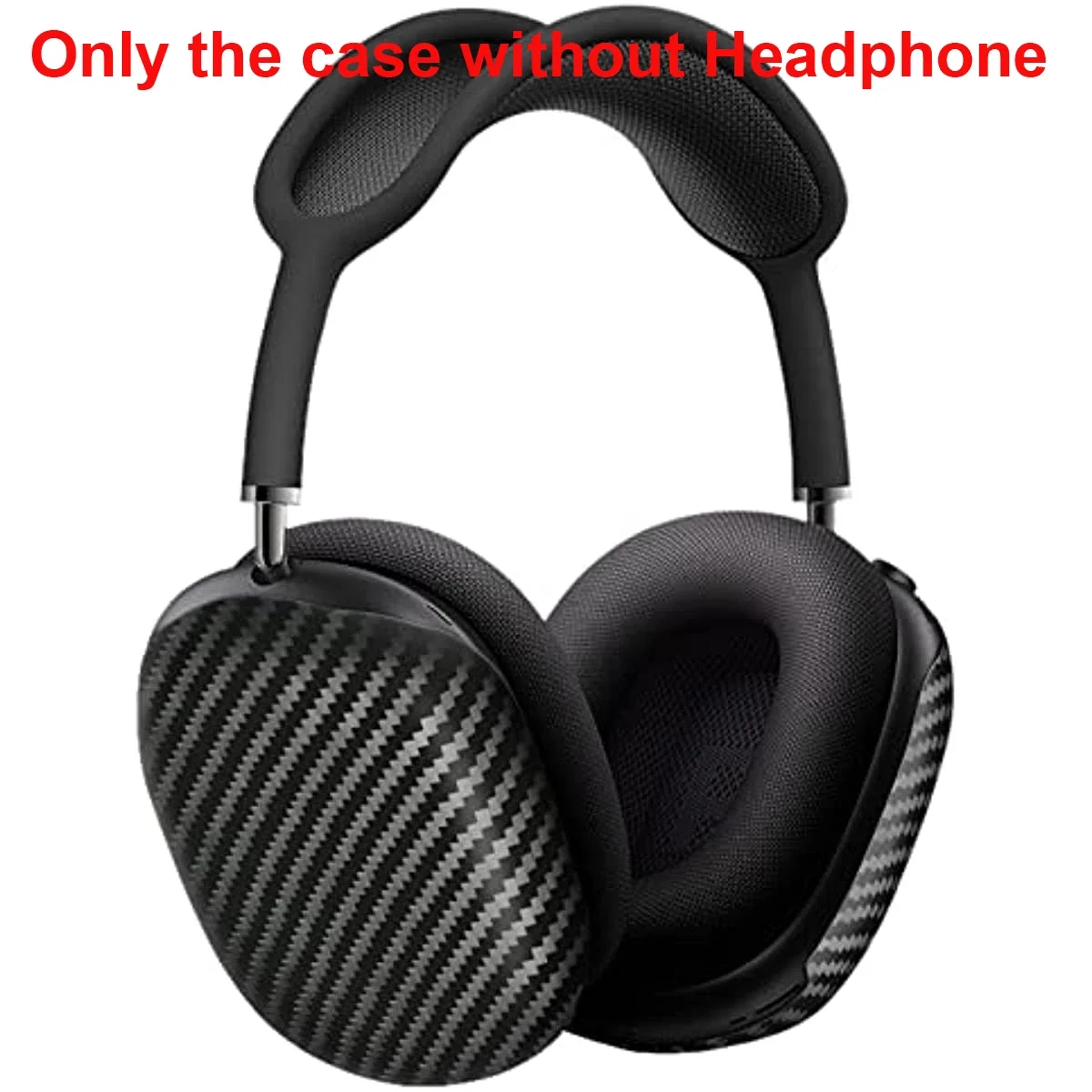 Custodia Per Cuffie Airpods Max In Fibra Di Carbonio Con Cover Airpods Max Custodie Per Cuffie Apple Ultra Protettive-Nero Opaco