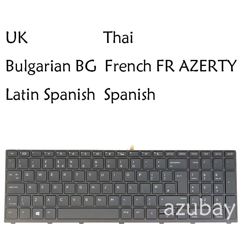Teclado Retroiluminado para Laptop hp Probook Reino Unido th Las fr bg sp Qwerty Azerty Sn6166bl L01027071-051161281-031-261