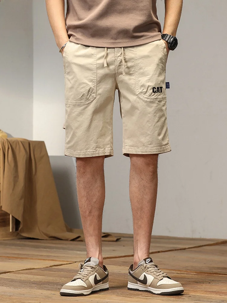 Tnf  남성용 운동복 작업 반바지 5부 멀티 포켓 루즈 캐주얼 내마모성 코튼 블..