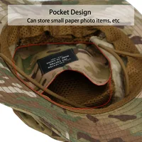 1pc/5pcs Camo Boonie Hat Sunscreen Breathable Bucket Hat Men's Outdoor Hiking Hunting Fishing Windproof Fisherman's Hat - Image 3