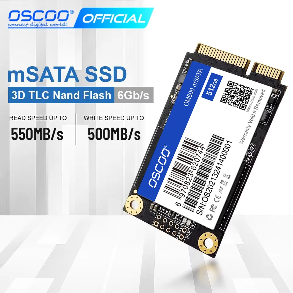 OSCOO mSATA SSD 256GB mSATA SATAIII SSD 512TB 1TB Hard Drive Solid