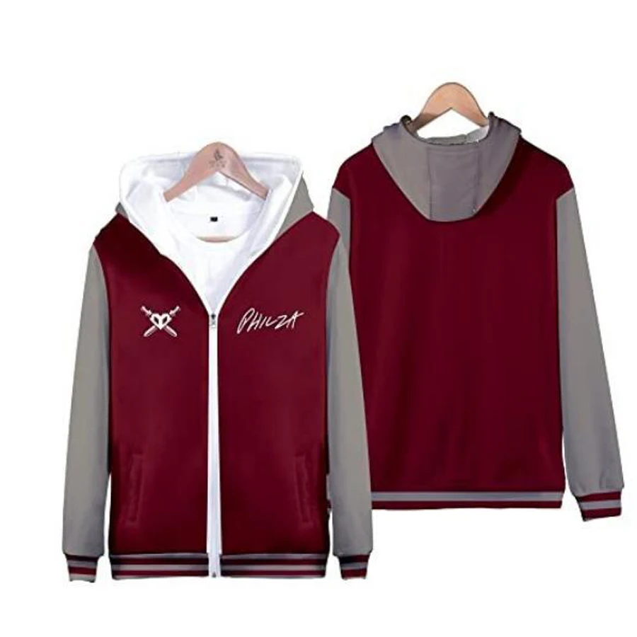 新品未使用！philme damage zipper hoodie パーカー Philza Merch 3D Print Zip Up Women/Men Hoodie Sweatshirt