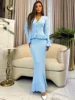 DGLUKE Elegant Knitted Two Piece Set For Women 2025 New In Matching Sets Top And Long Skirt Sets Holiday Festival Outfits 5