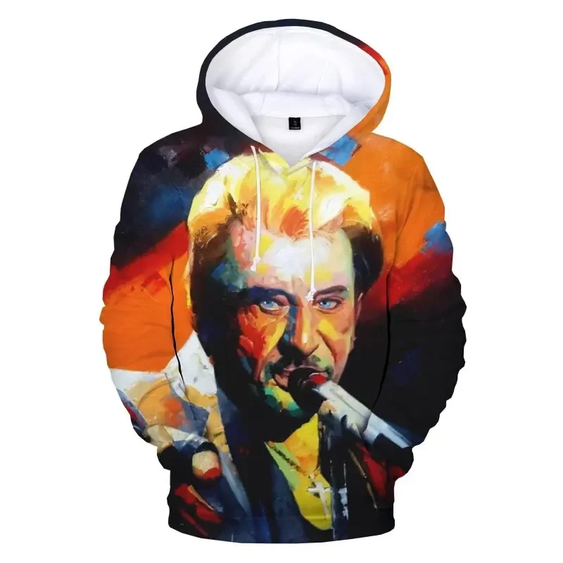 thumbnail image 1 of Nueva sudadera con capucha para hombre del cantante de rock Johnny Halliday, sudadera con capucha de moda urbana de hip hop con estampado 3D, ropa de hombre de gran tamaño a la moda, 1 of 5