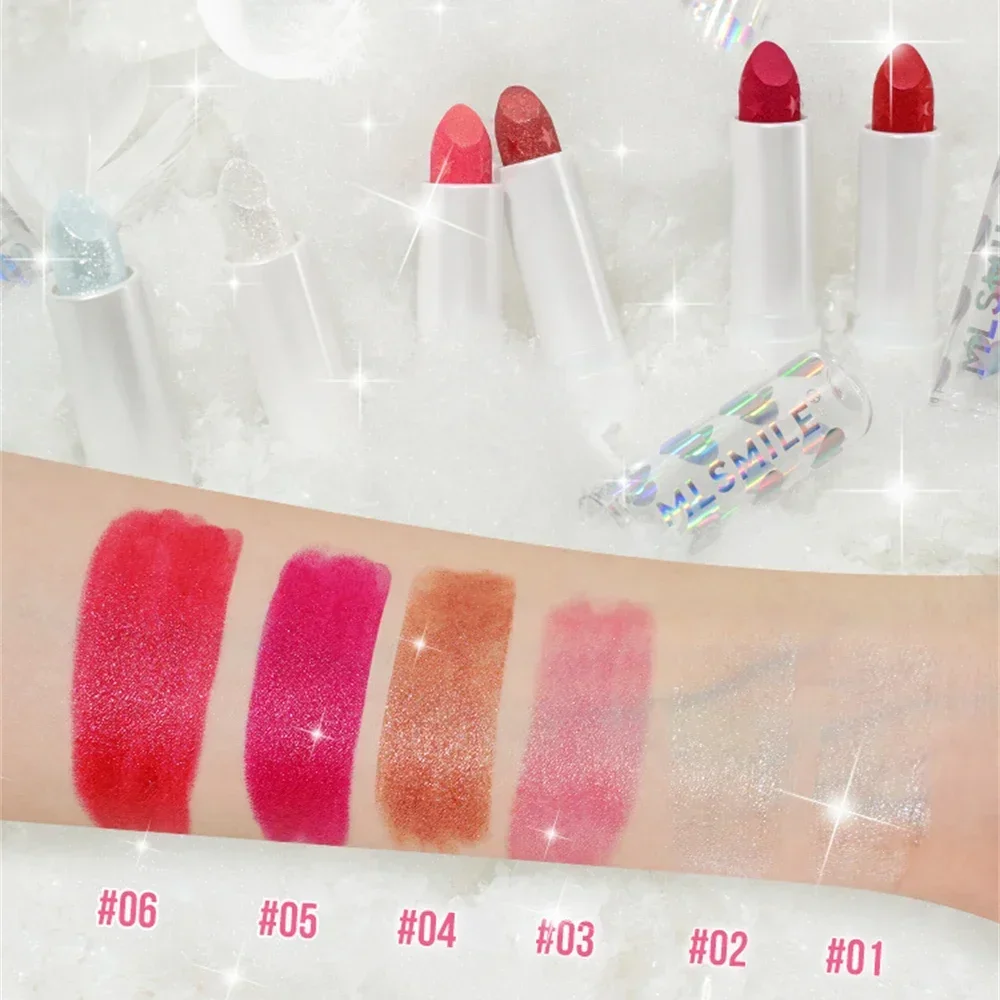 Lipstick set diamond pearlescent waterproof long lasting non-stick cup matte velvet shiny lip makeup set