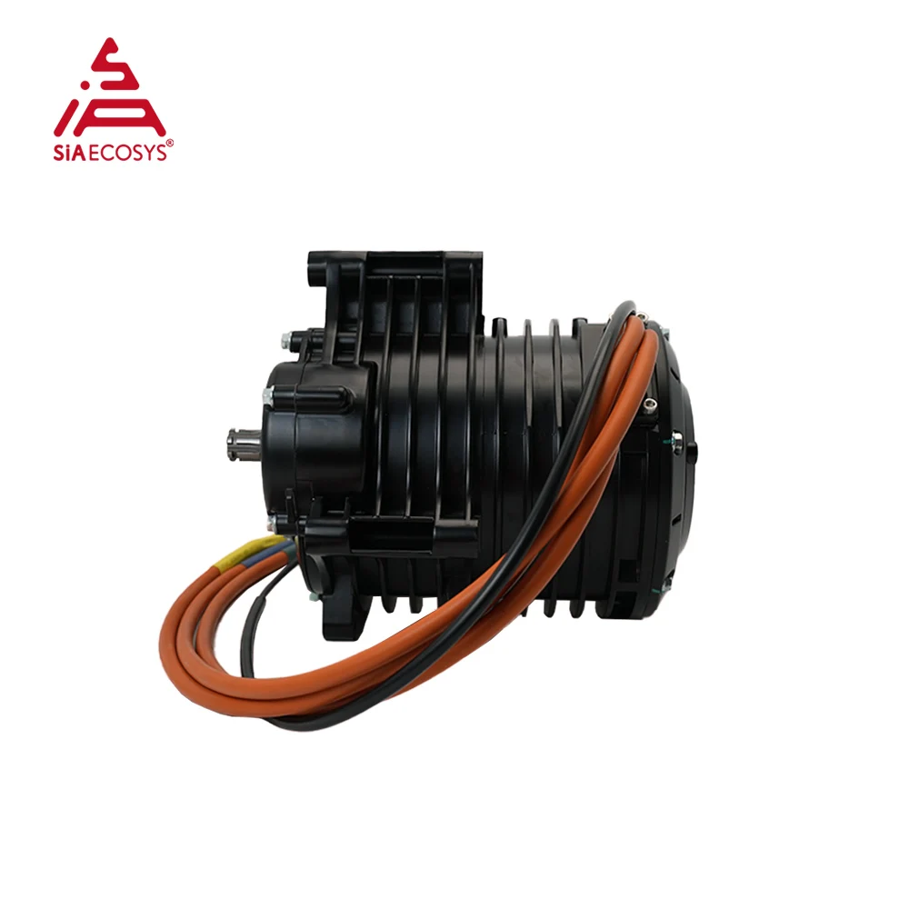 Mid Drive Motor with gearbox QS138 3000W 5500W V3 70H 72V 100kmph For Electric Motorcycle New Upgrade