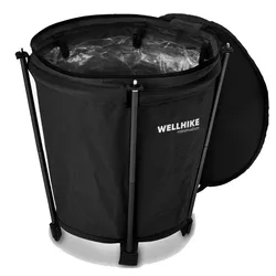 Portable Collapsible Outdoor Trash Bin - Lightweight Oxford Cloth Storage for Camping, Barbecues, and Travel (Black)