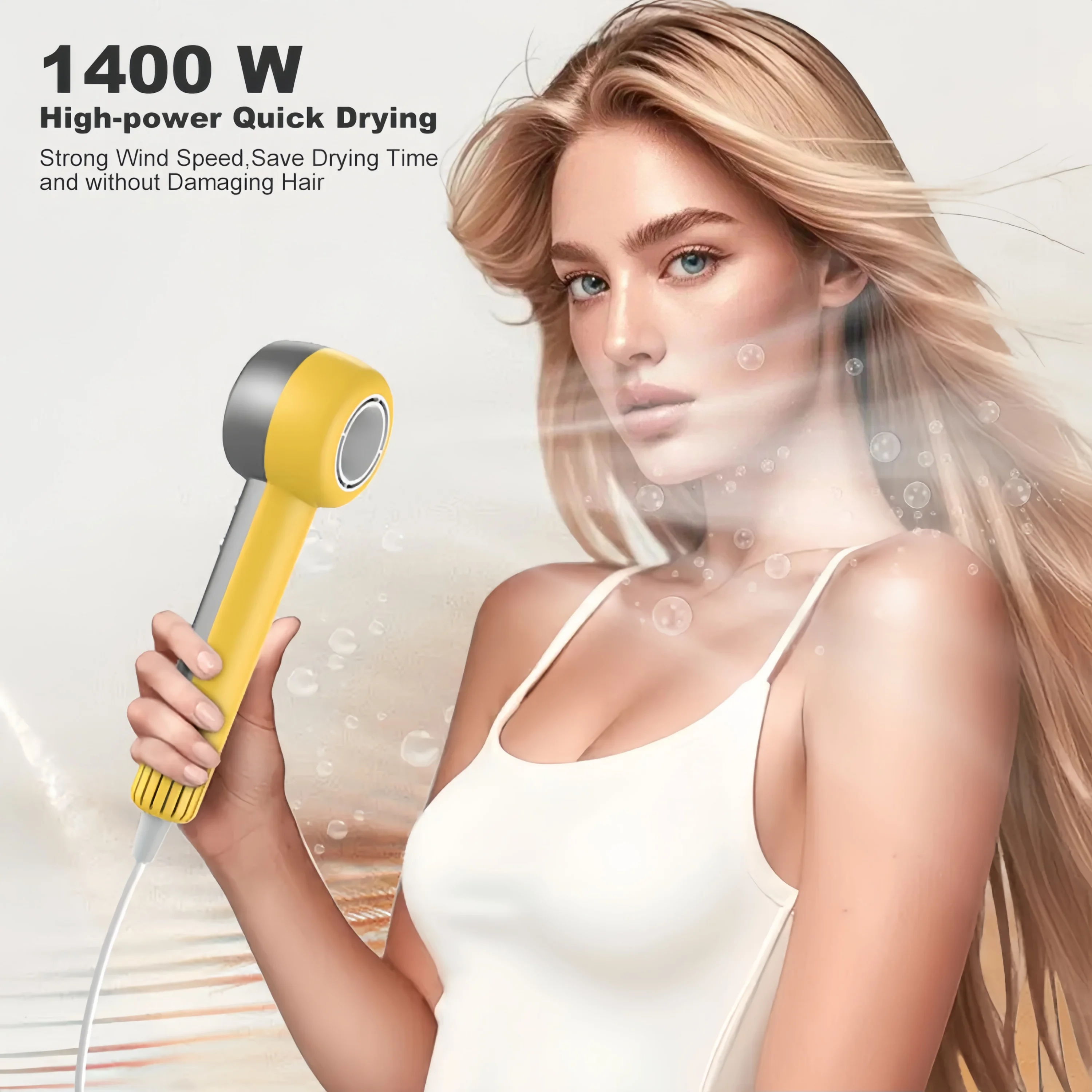 Professinal Leafless Hair Dryer Negative Lon Hair Care Quick Dry Powerful High Speed Hair dryers for Travel & Home 2