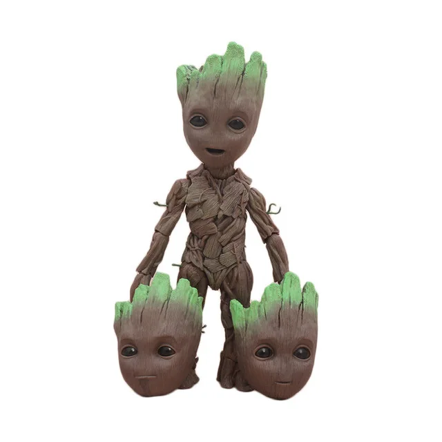 thumbnail image 1 of Figura de acción de Groot de Guardianes de la Galaxia de 25 cm, linda figura de hombre árbol bebé, estatua, muñeca, modelo coleccionable, juguete para regalo de niños, 1 of 5