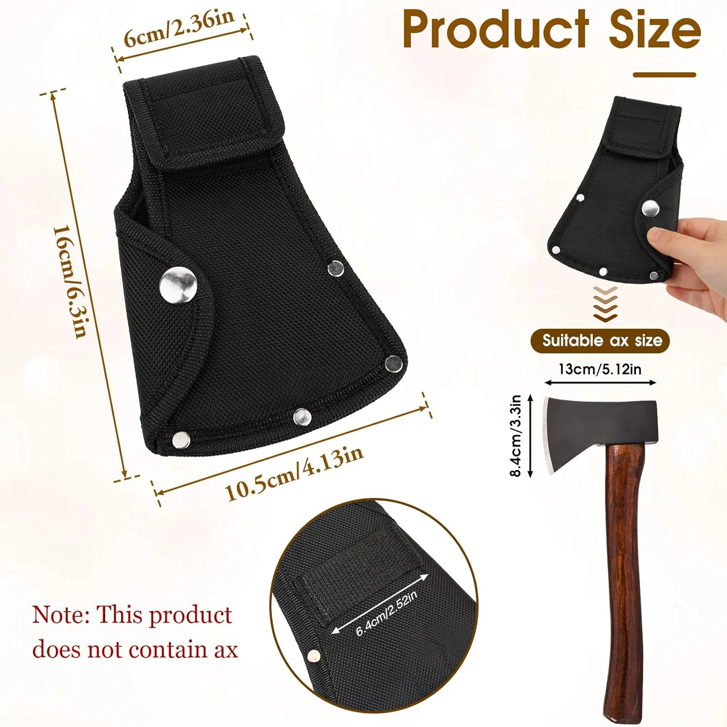 Axe Head Sheath Holster Hatchet Cover for 1-1/4lb Axe Ax Head Sheath Holster Hatchet Blade Protector for Outdoor Work Cover