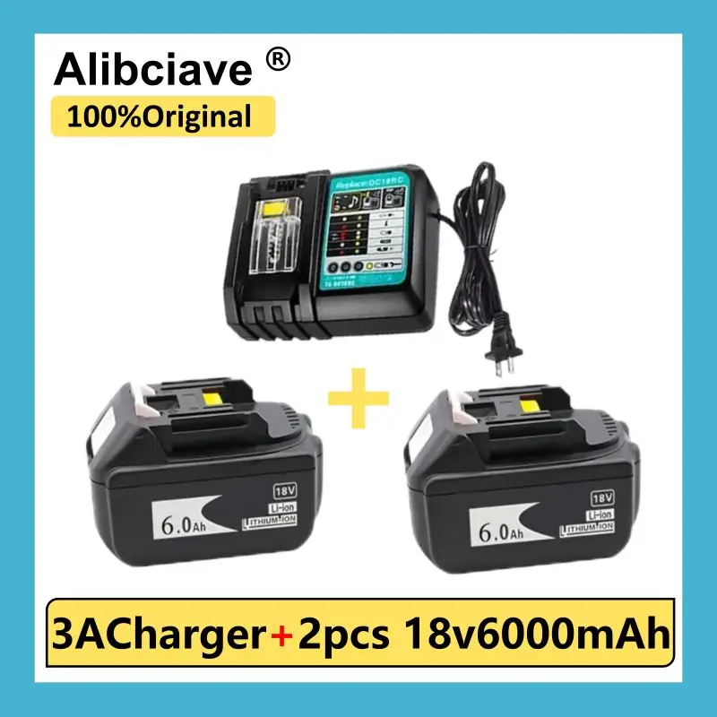 

Оригинальная Аккумуляторная Батарея BL1860 18 в 6000 мАч литий-ионная батарея для 18В BL1840 BL1850 BL1830 BL1860B + 3A зарядное устройство