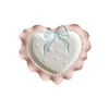 Cute Ceramic Dinner Plate Love Bow Jewelry Display Tray Wavy Edge Breakfast Plate Home Decor Photography Props 5