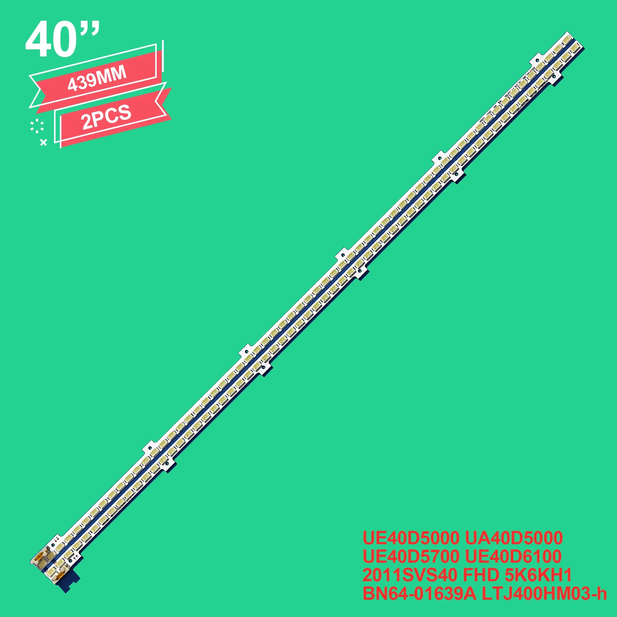 LED backlight strip For 40 " TV UE40D5000 UA40D5000 BN64 01639A LTJ400HM03 h 2011SVS40 FHD 5K6KH1 UE40D5700 UE40D6100 led light tv parts