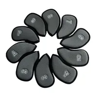 Golf Irons Head Covers 10pcs/set Two Sides Numbers Mesh Golf Iron Headcovers 5 Colours Golf Club Head Cover 1