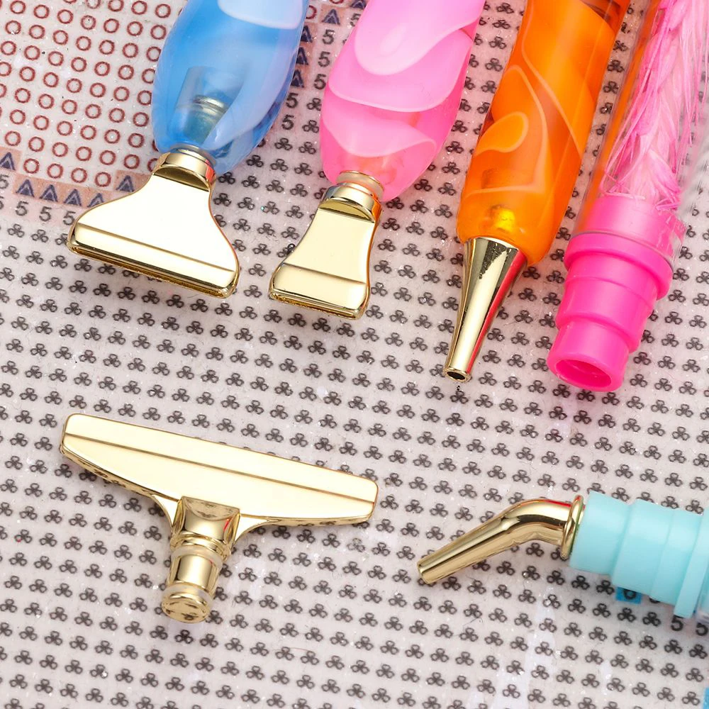 Description Picture 5 of item7Pcs/Se Reusable Diamond Painting Pen Replacement Pen Heads Cross Stitch Embroidery Quick Cases Tool Metal Point Drill Pen Heads