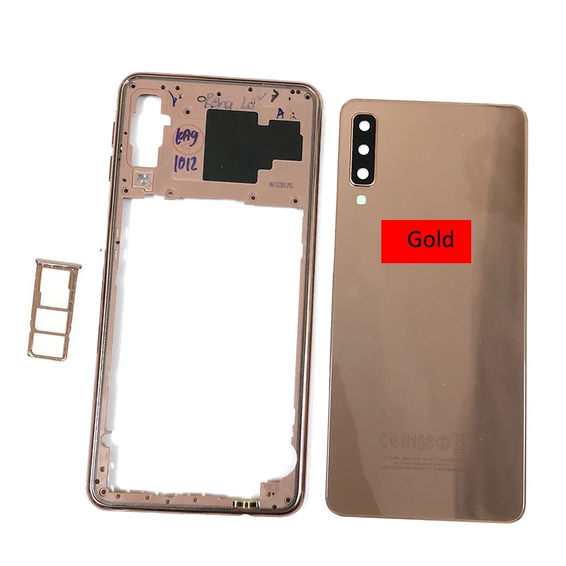 Back Panel A7 2018 Gold Vaku ® Samsung Galaxy A7 (2018) Vertical