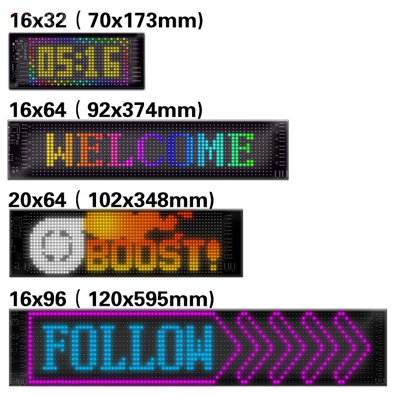 Truck windshield control flexible led eye animation display smart scrolling message eye Soft LED Sign Board for trucks light 6