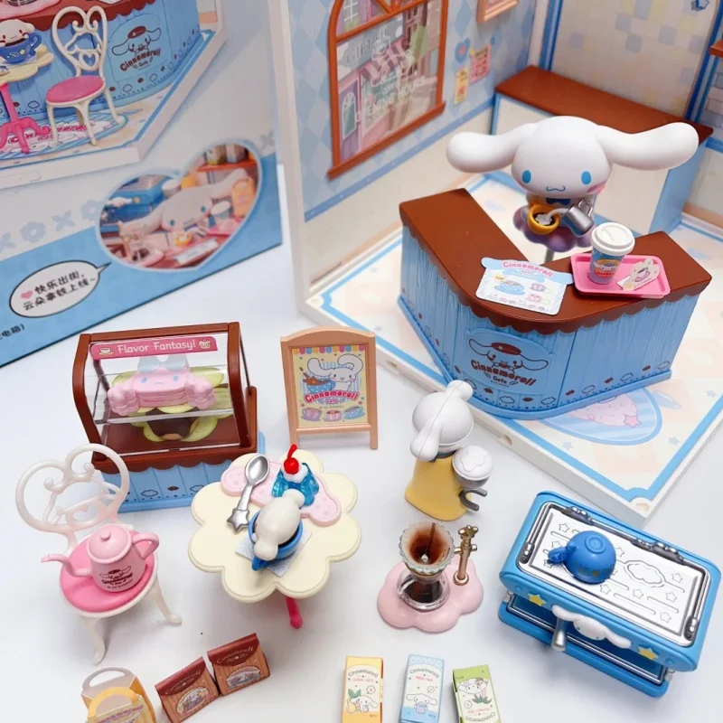 Rolife Sanrio 슈퍼 월드 시리즈 빌딩 블록 헬로 키티 시나모롤 룸 조립 모델 데스크탑 장식품 어린이 선물