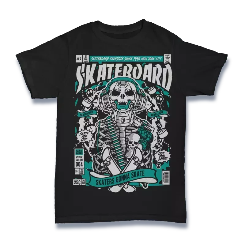 

SkateBoard T Shirt KIds Cartoon Youth Multicolor Tshirt