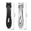 1PC Professional Nail Clippers Carbon Steel High Quality Nail Cutter Black Sliver Repair Finger Toe Tools Finger Toe Scissors 6