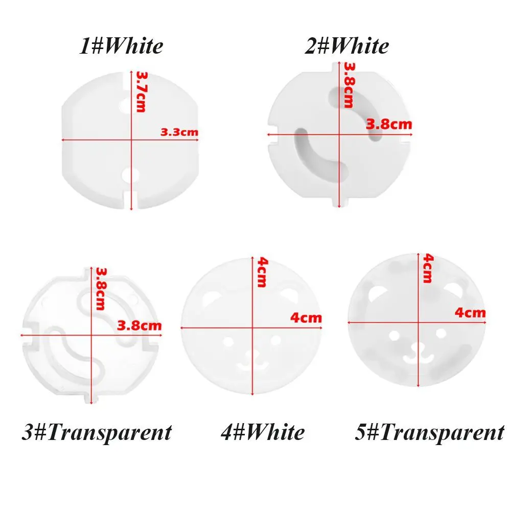 Socket Covers 10Pcs Plastic Power Socket Plug Protector Anti-Electric Outlet Guard European Standard